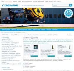 Mwrf Com Sites Mwrf com Files Uploads 2014 06 Winner Cobham Antenna Systems Website Screenshot