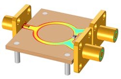 1. This is an image of a Wilkinson power-divider simulation model. 1. This is an image of a Wilkinson power-divider simulation model.
