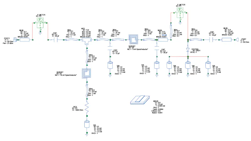 Comb Simulator Designing a Step-Recovery-Diode-Based Comb Generator | Microwaves & RF