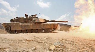 An M1A1 Abrams tank was used to demonstrate the effectiveness of Northrop Grumman&rsquo;s vehicle-protection technologies against real-world threats. (Courtesy of Northrop Grumman)