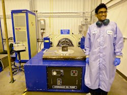 Rohan Punnoose next to TJ3Sat the first CubeSat to be built by high school students and launched into space through NASA39s ELaNA program Photo courtesy of Thomas Jefferson High School Rohan Punnoose next to TJ3Sat the first CubeSat to be built by high school students and launched into space through NASA39s ELaNA program Photo courtesy of Thomas Jefferson High School