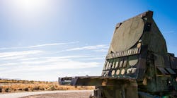 A Patriot air and missile defense radar on location at McGregor Range in White Sands, New Mexico. (Photo courtesy of Raytheon.)