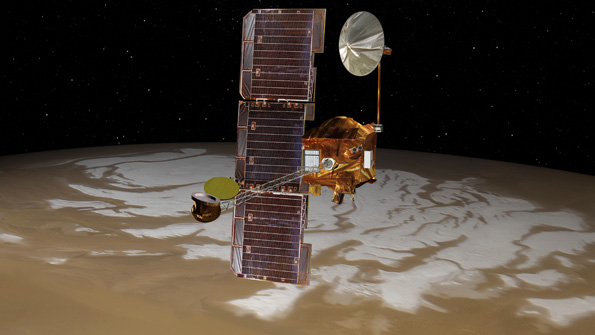 Odyssey was launched on April 7 2001 at 1102 am EST from Cape Canaveral Air Force Station in Florida Artistrsquos depiction courtesy of NASA