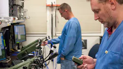 General Dynamics technicians test the twochannel ANPRC155 Manpack radio in production at the Scottsdale facility Image courtesy of General Dynamics C4 Systems General Dynamics technicians test the twochannel ANPRC155 Manpack radio in production at the Scottsdale facility Image courtesy of General Dynamics C4 Systems