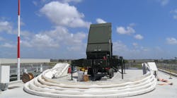 The MFCR is an X-band, solid-state, phased array radar using element-level transmit/receive modules. (Photo courtesy of Meads-amd.com.)