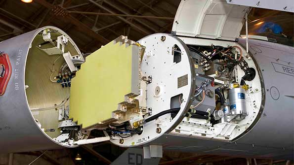 Unlike traditional mechanically scanned radars SABRrsquos electronic scanning eliminates the need for moving parts Image courtesy of Northrop Grumman