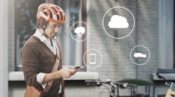 New cloud technology seeks to help reduce the number of bicycle and vehicle accidents by eliminating blind spots. (Image courtesy of Volvo)