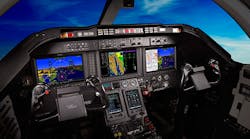 Integrated flight decks, like Garmin&rsquo;s G5000, provides WAAS compatibility inflight, with support from the GEO satellites and stations. (Image courtesy of Garmin)