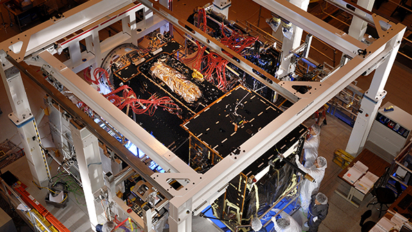 The SBIRS GEO2 satellite undergoes baseline integration system testing Image courtesy of Lockheed Martin