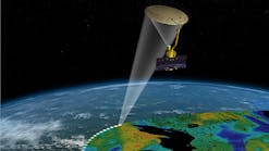 The Soil Moisture Active Passive (SMAP) spacecraft will provide global measurements of soil moisture to help scientists understand climate changes. (Artistic rendering courtesy of NASA/JPL-Caltech)