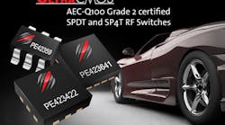 These three switches, which operate to 6 GHz with excellent electrostatic-discharge (ESD) ratings, also meet Grade 2 AEC-Q100 requirements for automotive-electronics applications from -40 to +105&deg;C.