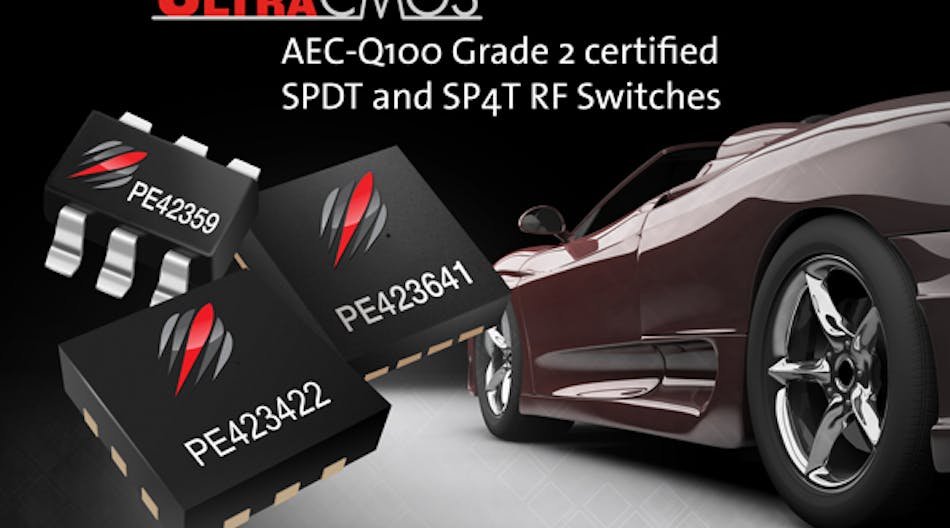 These three switches, which operate to 6 GHz with excellent electrostatic-discharge (ESD) ratings, also meet Grade 2 AEC-Q100 requirements for automotive-electronics applications from -40 to +105&deg;C.