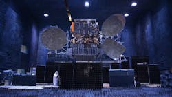 The Intelsat34 satellite in a Space SystemsLoral production facility Image courtesy of SSL The Intelsat34 satellite in a Space SystemsLoral production facility Image courtesy of SSL