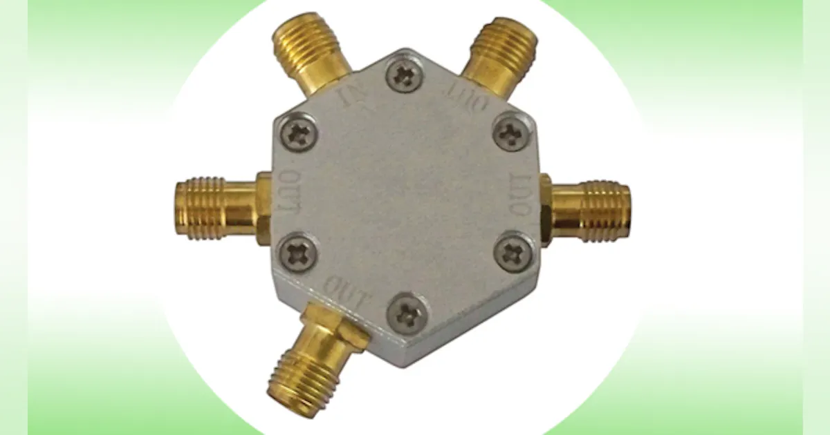 Four-Way Divider Runs DC to 6 GHz | Microwaves & RF