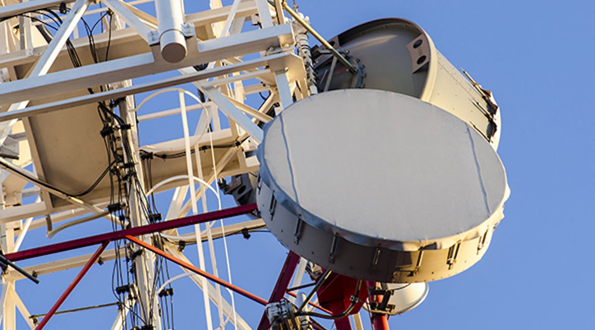 The network link was designed with two parallel links, using a pair of wireless broadband antennas operating in the 5 GHz unlicensed spectrum and using dynamic spectrum optimization (DSO). (Image courtesy of ThinkStock).