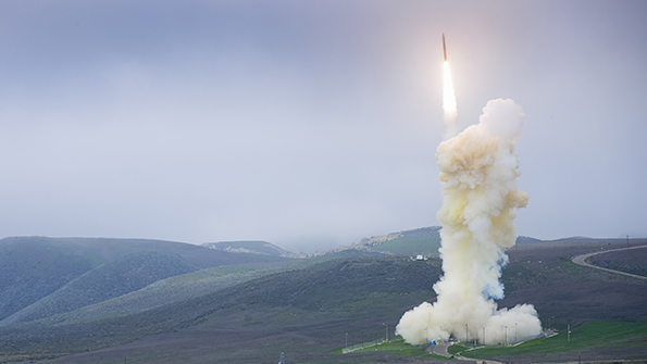 The Missile Defense Agency successfully conducts a flight test of a threestage GroundBased Interceptor from Vandenberg Air Force Base California in 2013 Image courtesy of MDA