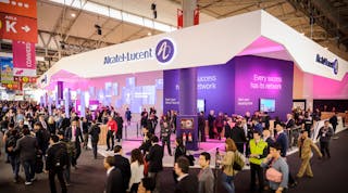 The Alcatel-Lucent booth at Mobile World Congress in 2015. (Image courtesy of Alcatel-Lucent, Flickr).