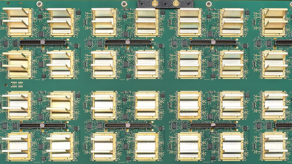 Part of an MPAR panel which radiates and receives radar energy to detect and track aircraft and weather targets Follow link for an expanded view Image courtesy of MACOM