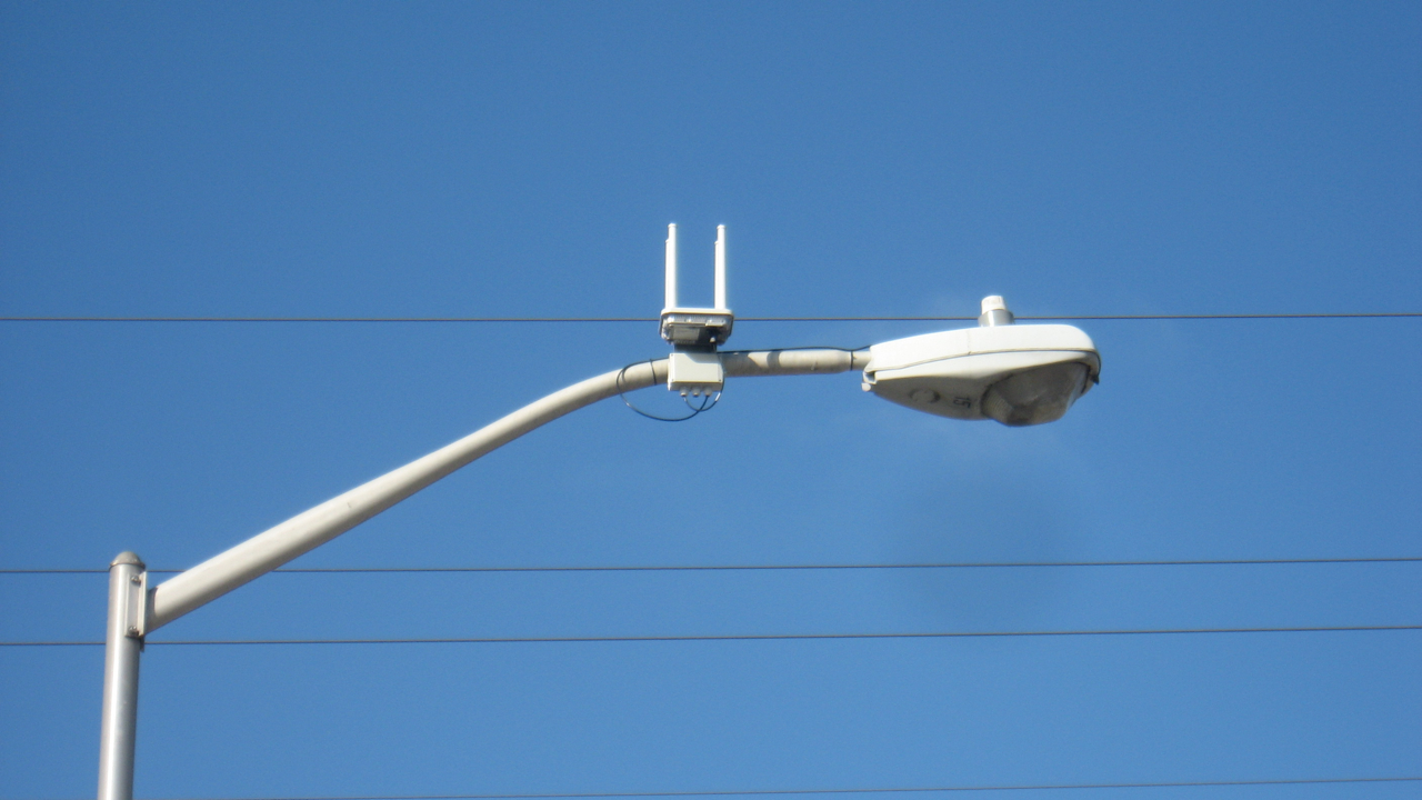 WiFi repeater mounted on a streetlight providing public internet access WiFi access points are part of heterogeneous networks that incorporate many different access technologies Image courtesy of Silicon Valley Power