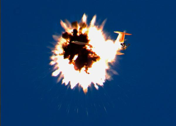 A Spike missile destroying a UAV