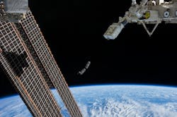 A pair of Cubesats launched out of the International Space Station in 2014 Image courtesy of NASA Johnson Space Center Creative Commons A pair of Cubesats launched out of the International Space Station in 2014 Image courtesy of NASA Johnson Space Center Creative Commons