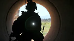 Soldier in tunnel