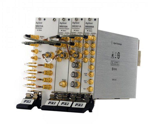 These four PXIe modules comprise the M9381A vector signal generator which is available in versions operating from 1 MHz to 3 GHz or 1 MHz to 6 GHz with a host of performance and function options