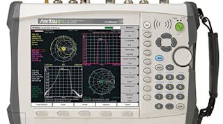 1. The MS2028B VNA Master is a fully featured 5-kHz-to-20-GHz two-port network analyzer is a compact, hand-holdable housing. [Photo courtesy of Anritsu Co. (www.anritsu.com).]