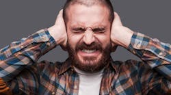 Holding ears Holding ears