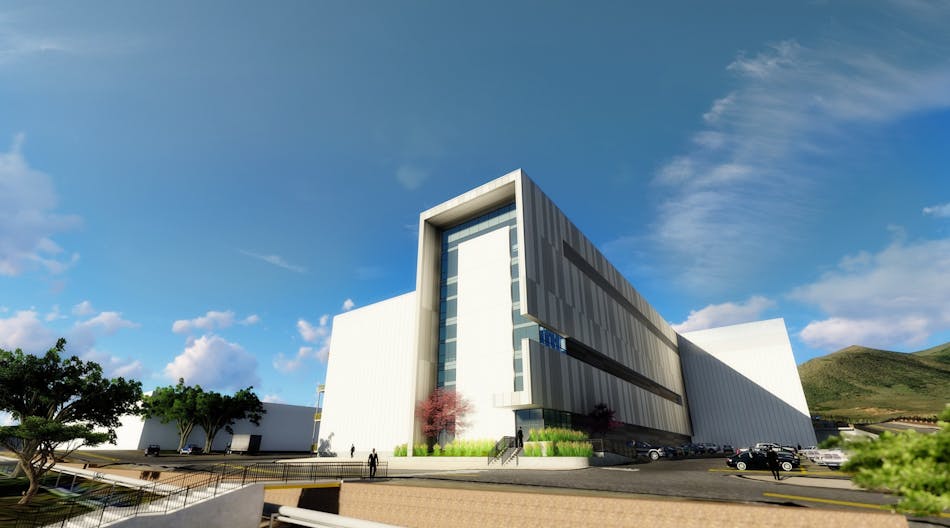 An artist&apos;s rendering of the new satellite facility that Lockheed Martin will spend $350 million to build. (Image courtesy of Lockheed Martin).