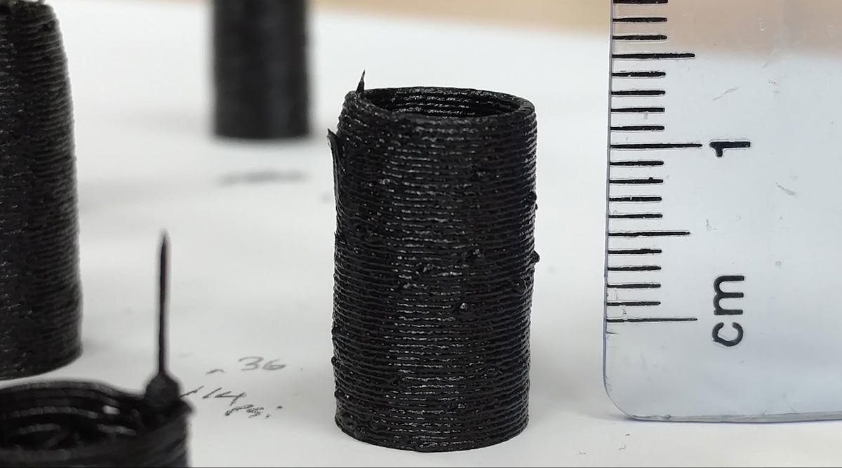 X-ray analysis was used to examine the integrity of the bonds between layers of 3D printed mechanical structures.