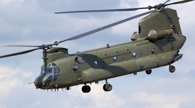 The Chinook helicopter is a twin-engine, tandem-rotor aircraft that is typically used for troop movements, artillery placement, and resupply operations.