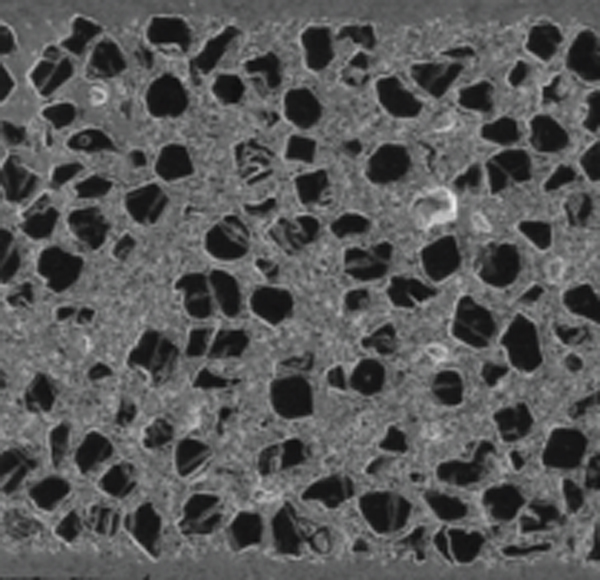 This photograph shows the microstructure of the highthermalconductivity aluminum diamond material used for heat sinks and in packages for highpower RFmicrowave devices such as GaN transistors Photo courtesy of Nano Materials International Corp