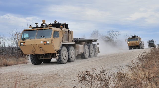 AMAS brings autonomous capability to trucks in convoys, so as to reduce driver fatigue that would normally occur in long missions. (Photo courtesy of Lockheed Martin)