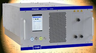 The PTCM Series of TWT-based instrumentation amplifiers (such as the PTCM1001 shown here) provide high output-power levels across a total frequency range of DC to 40 GHz in 19-in. rack-mount enclosures. They are well suited for a wide range of test purposes for communications, ECM, EW, and radar applications.