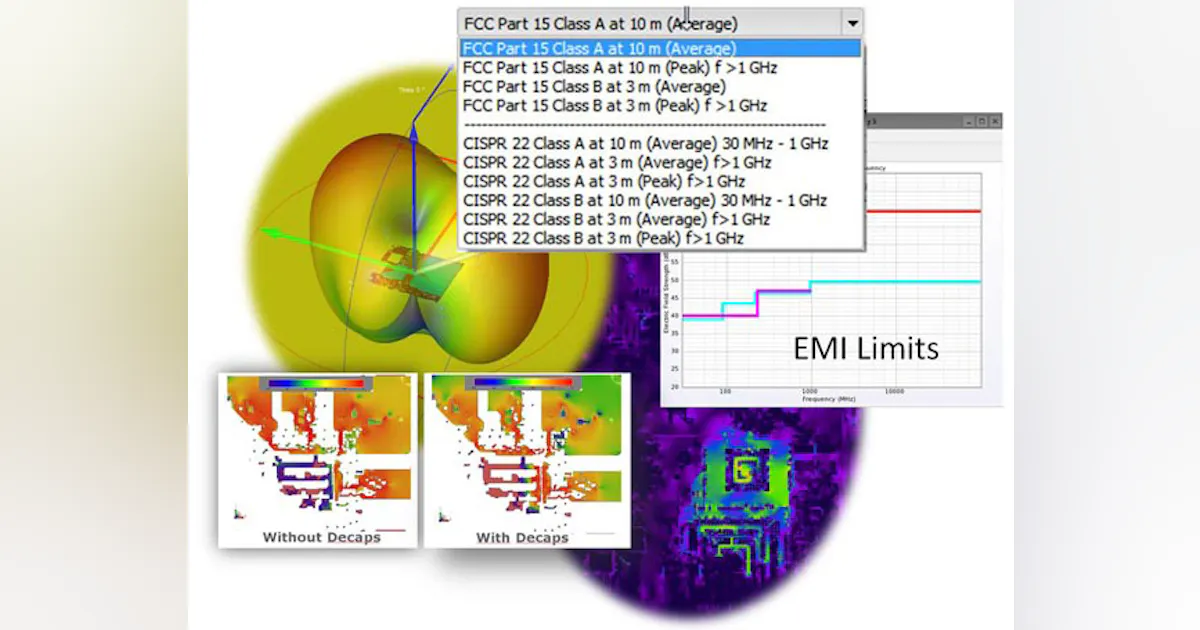 3D EM Simulation Software Adds EMI Compliance | Microwaves & RF