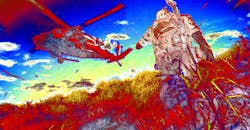 Helicopter and soldier Helicopter and soldier