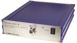Model SSG-6400HS is a compact, cost-effective synthesized test signal generator capable of 85-dB dynamic range from 250 kHz to 6400 MHz.