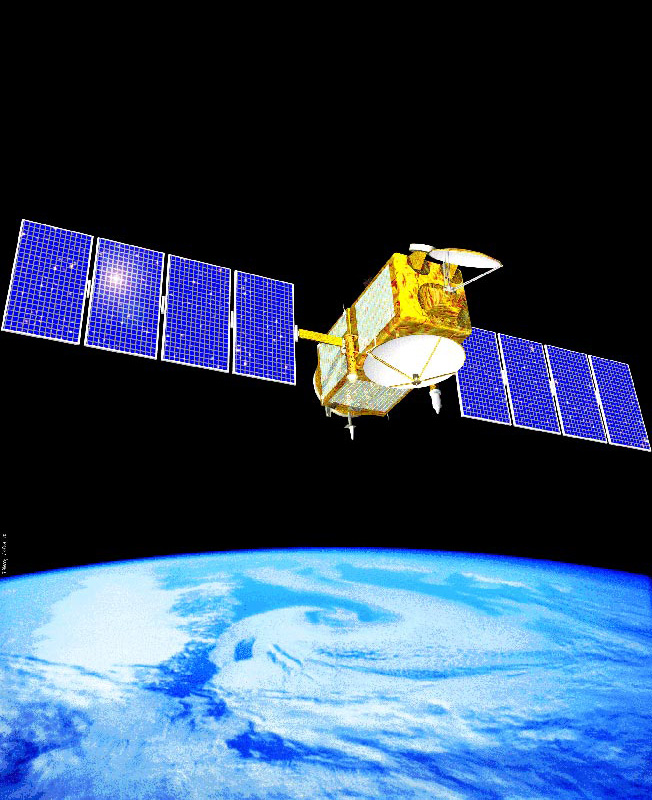 An artistic rendering of the Jason1 satellite which provided important forecasts by monitoring the Earth39s icefree oceans
