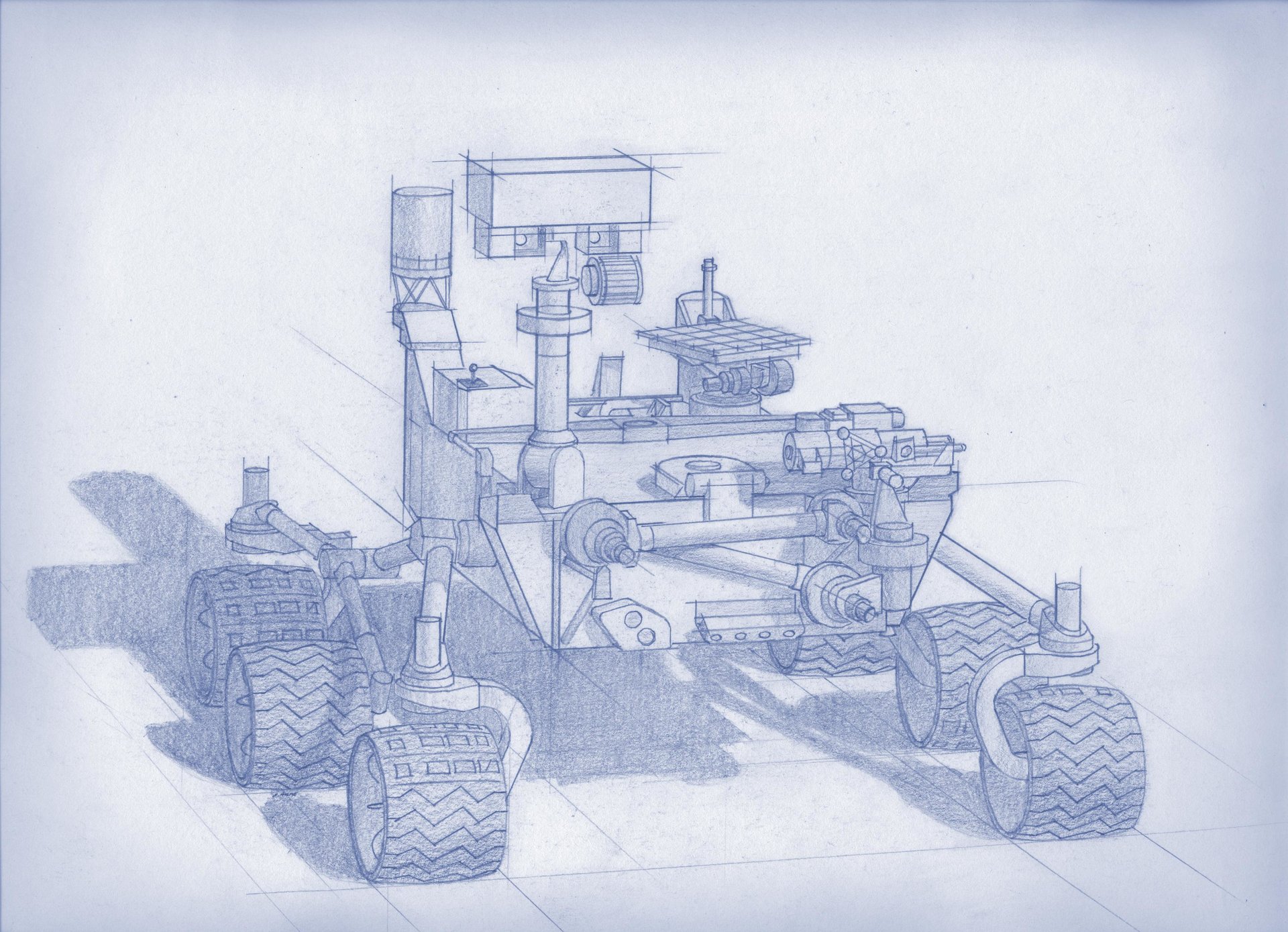 An artist39s rendering of the new Mars Rover which will collect over 30 samples in order to identify biosignatures on the planet