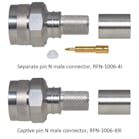RF Industries TypeN male connectors
