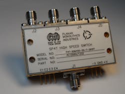 The model P4T50M40G55T292FF SP4T switch from PMI The model P4T50M40G55T292FF SP4T switch from PMI
