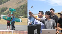 Engineering students were tasked with having an unmanned aerial vehicle provide an accurate geolocation solution to the ground vehicle through a transmission of coordinates and subsequent navigation.