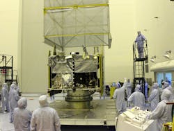 The orbiter will undergo final processing in the Kennedy Space Center clean room prior to its midNovember launch The orbiter will undergo final processing in the Kennedy Space Center clean room prior to its midNovember launch