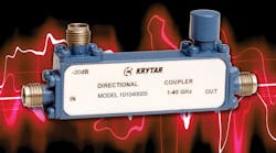 This is one of the industryrsquos more broadband directional couplers with 20dB coupling from 1 to 40 GHz by means of stripline circuitry and SMA coaxial input and output connectors Photo courtesy of Krytar This is one of the industryrsquos more broadband directional couplers with 20dB coupling from 1 to 40 GHz by means of stripline circuitry and SMA coaxial input and output connectors Photo courtesy of Krytar