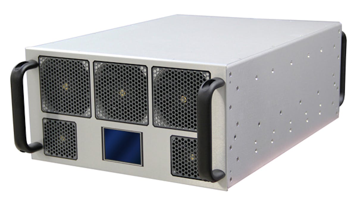 Model 2066-BBS3K4AUT is a rack-mountable power amplifier capable of 1 kW saturated output power from 500 to 1000 MHz.