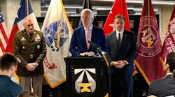 The U.S. Army Futures Command and Texas A&amp;M University Research and Educational at the school&rsquo;s RELLIS facility are working together for the advancement of defense-related electronic technology. Here, Senator John Cornyn (center) announced the partnership.