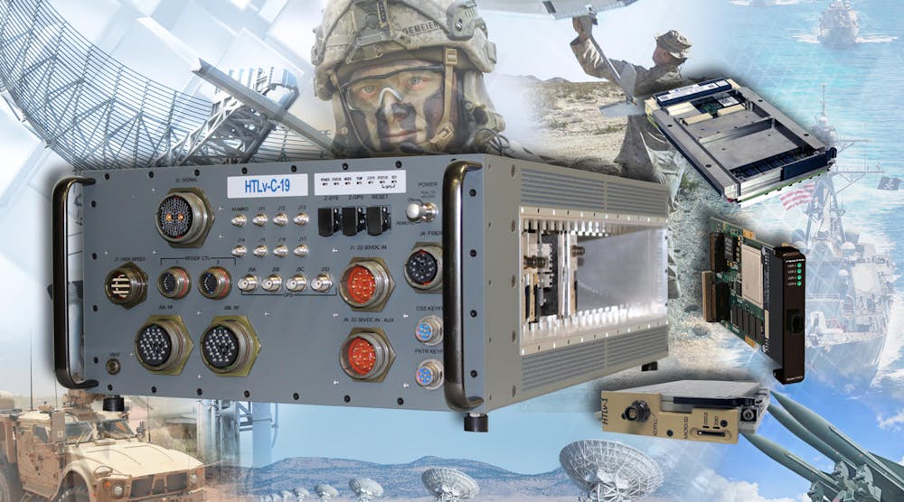 A C4ISR demonstrator system was assembled for the U.S. Army in a 19-slot HTL.v-C-19 chassis using interoperable function modules from different vendors.