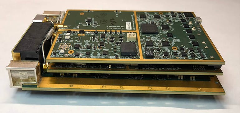 4. Model SX-430 is an SDR-based EW transceiver card that&rsquo;s aligned to CMOSS and SOSA standards and has been a part of several C4ISR SOSA demonstrators. (Courtesy of Spectranetix)