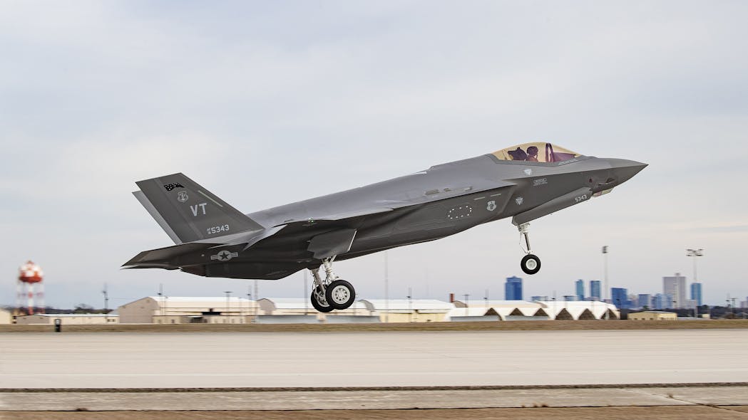 The 500th F-35 multiple-role fighter aircraft was built for delivery to the Air National Guard in Burlington, Vt.